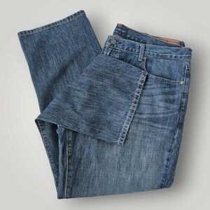 Tommy Hilfiger Relaxed Fit Jeans Mens 42x32 Straight Leg Medium Wash Denim‎